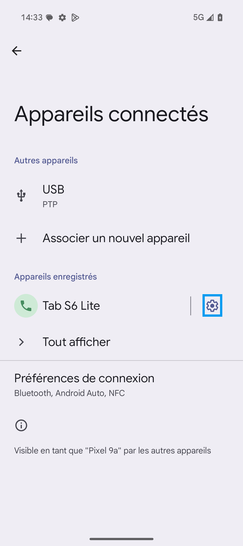 Étape 8 : Dissocier l'appareil, allez sur l'icône Ecrou face à l'appareil.