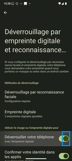 Étape 7 : Sélectionnez le bouton virtuel correspondant à Déverrouiller votre téléphone.