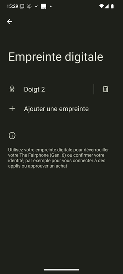 Étape 10 : L'empreinte digitale désignée est supprimée.Nous sommes engagés à vous offrir une expérience sécurisée et personnalisée.