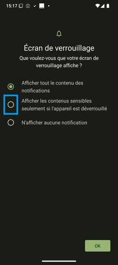 Étape 7 : Gérez la façon dont vous souhaitez voir afficher les notifications.