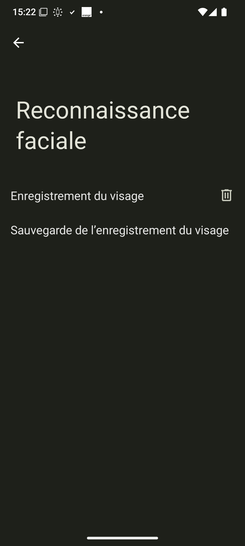 Étape 16 : L'enregistrement du visage est effectif.Nous sommes ravis de vous accompagner dans la mise en place de cette fonctionnalité pour améliorer votre expérience quotidienne avec votre Fairphone 6 5G.
