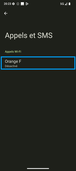Étape 5 : Allez sur la ligne à laquelle vous souhaitez-attribuer les Appels Wi-Fi.dans notre exemple, il n'y a qu'une seule ligne.
