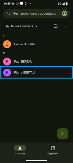 Étape 3 : Définissez celui que vous voulez modifier.