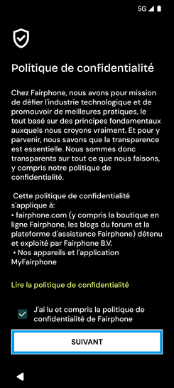Étape 21 : Continuez avec Suivant.