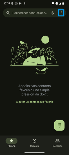 Étape 2 : Allez sur le pictogramme Plus d'options en haut de l'écran.