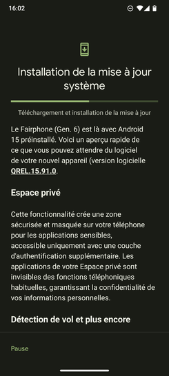 Étape 7 : Patientez pendant l'Installation...