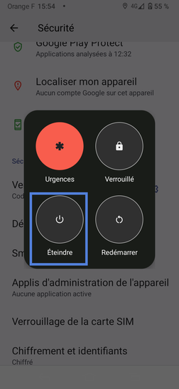 Étape 2 : Sélectionnez Éteindre.Le mobile s'éteint.Nous sommes là pour vous assurer que vous pouvez gérer votre appareil en toute confiance.