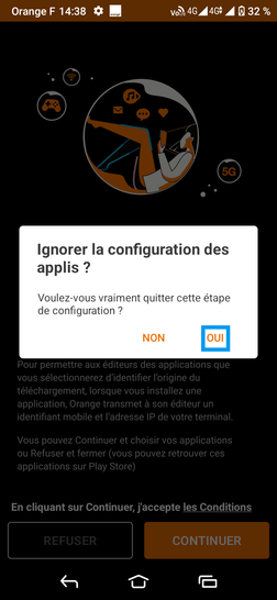Étape 28 : Confirmez votre choix en appuyant sur Oui.