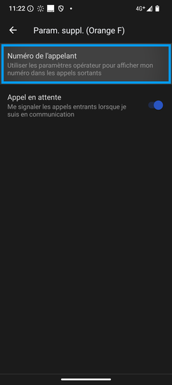 Étape 8 : Sélectionnez Numéro de l'appelant.