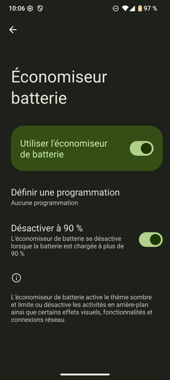 Étape 7 : Le mode est paramétré.Nous sommes là pour vous accompagner dans la gestion de votre mobile et pour vous assurer que vous tirez le meilleur parti de ses fonctionnalités.