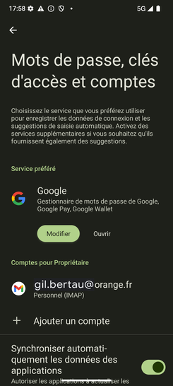 Étape 14 : Le nom de la boîte e-mail est ensuite listé dans les comptes du mobile.Une fois ces étapes complétées, vous allez gérer les emails de votre compte Orange directement depuis votre smartphone.Chez Orange, nous nous engageons à vous offrir une expérience utilisateur fluide et intuitive.