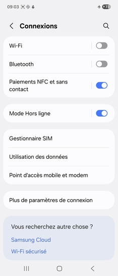 Étape 5 : Le mode avion est activé.Un petit avion apparaît en haut de votre écran quand le mode est activé.Pour désactiver le mode avion, faites glisser le curseur Mode Hors-ligne vers la gauche.Nous sommes là pour vous accompagner dans chaque étape de l'utilisation de votre mobile.