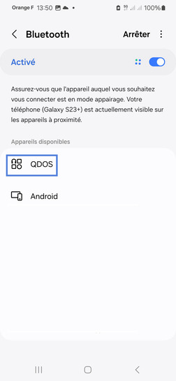 Étape 6 : Sélectionnez l'équipement à connecter parmi la liste.