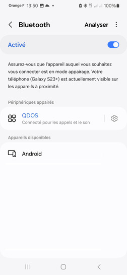 Étape 8 : Votre mobile est connecté à l'autre périphérique.