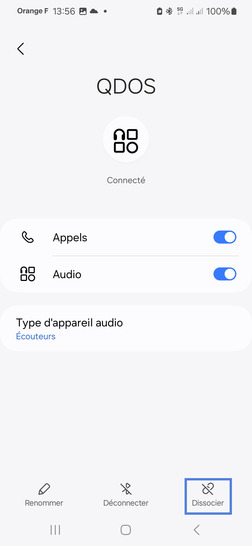 Étape 10 : Sélectionnez Dissocier.