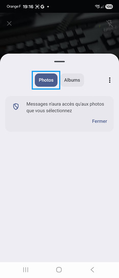 Étape 7 : Puis allez sur Photos.