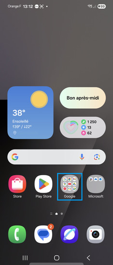 Étape 1 : Ouvrez le dossier Google.