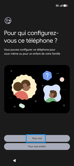 Étape 7 : Appuyez sur Pour moi.