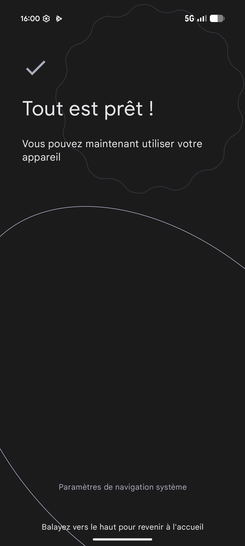 Étape 21 : Balayez l'écran vers le haut pour accéder à la page d'accueil.