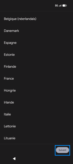 Étape 17 : Poursuivez avec Suivant.