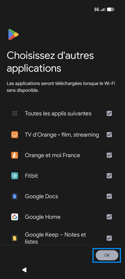 Étape 19 : Continuez avec OK (Choisir d'autres applications).