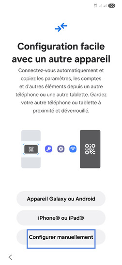 Étape 4 : Sélectionnez Configurer manuellement.