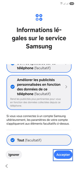 Étape 18 : Appuyez sur Accepter.