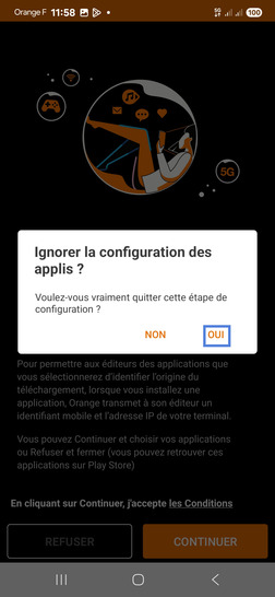 Étape 28 : Appuyez sur Oui.