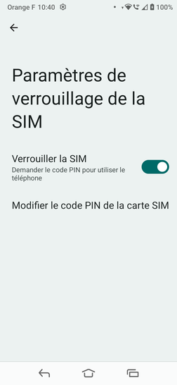 Étape 8 : La demande du code PIN est activée.Nous sommes là pour vous assurer une utilisation sereine de votre mobile.