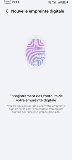 Étape 8 : Continuez pour l'enregistrement des contours de l'empreinte.