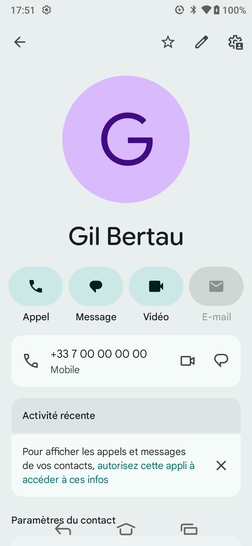 Étape 6 : La fiche du contact est modifiée.Nous comprenons que vos relations sont précieuses et nous sommes engagés à faciliter leur gestion.