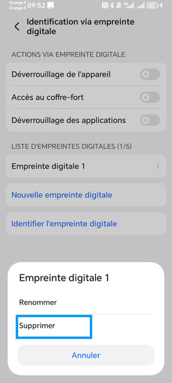 Étape 5 : Choisissez Supprimer.
