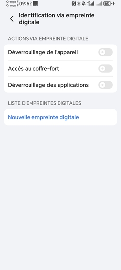 Étape 7 : L'empreinte désignée a été retirée avec succès.Nous sommes à votre disposition pour vous accompagner dans la gestion de la sécurité de votre mobile.