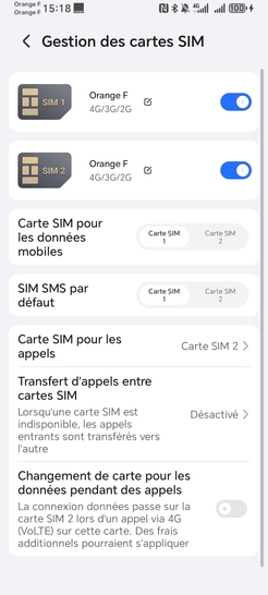 Étape 6 : La carte SIM est sélectionnée pour les appels.Nous sommes engagés à vous offrir une expérience fluide et intuitive. Si vous avez d'autres questions ou besoin d'assistance supplémentaire, notre équipe est toujours prête à vous aider.