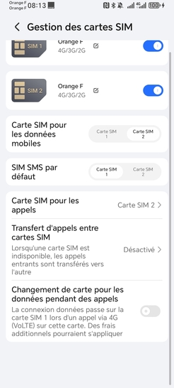 Étape 5 : La carte SIM est activée pour les données mobiles.Nous sommes ravis de vous accompagner dans la configuration de votre mobile Honor X5c Plus 4G pour une expérience sur mesure. Chez Orange, nous sommes toujours là pour vous guider.