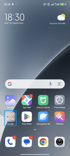 Étape 1 : Sélectionnez le dossier Google.