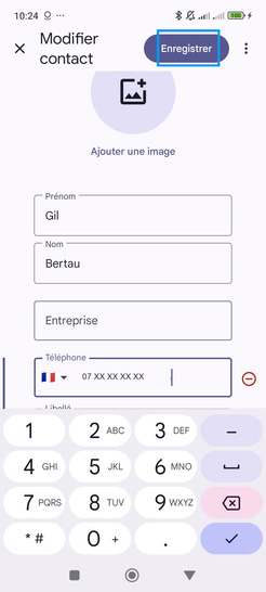 Étape 5 : Gérez vos modifications puis validez-les avec Enregistrer.