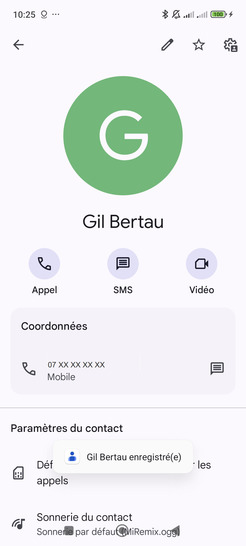 Étape 6 : Le contact est modifié.Nous comprenons que vos relations sont précieuses et nous sommes engagés à faciliter leur gestion.