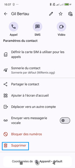 Étape 4 : Balayez l'écran vers le haut et sélectionnez Supprimer.