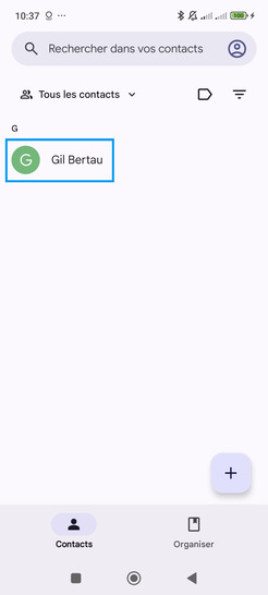 Étape 3 : Définissez le contact à supprimer.