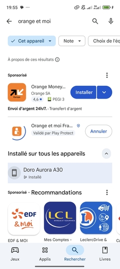 Étape 6 : L'application est en cours d'installation.