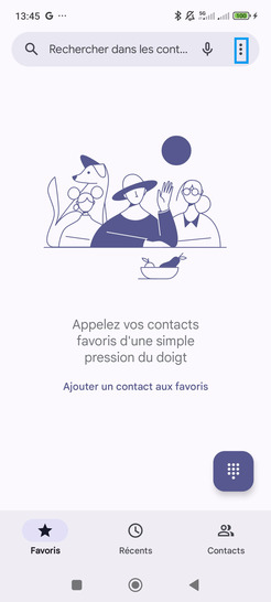 Étape 2 : Appuyez sur le pictogramme Options.