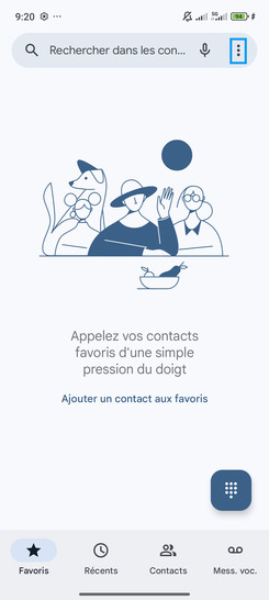 Étape 2 : Allez sur le pictogramme options.