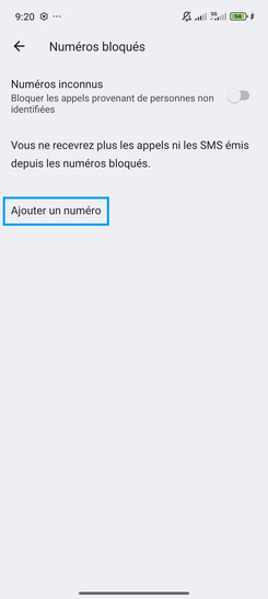Étape 5 : Allez sur Ajouter un numéro.