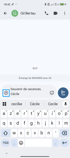 Étape 5 : Sélectionnez le pictogramme Plus.