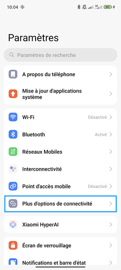 Étape 2 : Choisissez Plus d'options de connectivité.