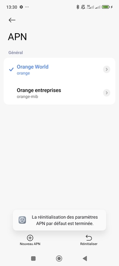 Étape 6 : Les paramètres seront configurés de nouveau.Il est important pour nous que vous puissiez communiquer sans entrave.