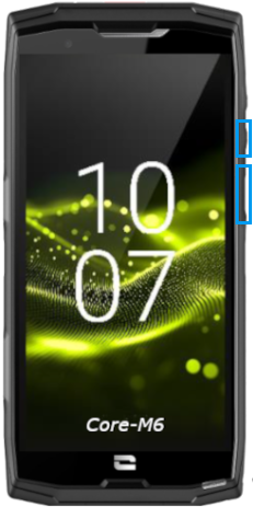 Étape 1 : Pendant plusieurs secondes, maintenez une pression longue et simultanée sur les touches Marche/Arrêt etVolume bas (continuez même si le mobile prend une capture de l'écran).L'écran du mobile va s'éteindre : maintenez votre pression. Puis, le mobile va vibrer et se rallumer.Après l'affichage de Crosscall, relâchez uniquement le bouton marche/arrêt tout en continuant de maintenirle  volume bas appuyé.Un écran Android Recovery (police d'écriture jaune) s'affiche : relâchez le volume bas.Avec la touche volume haut, sélectionnez Reboot system now puis validez avec la touche Marche/arrêt.Le mobile s'éteint puis redémarre.