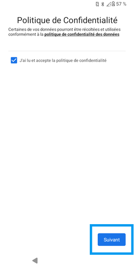 Étape 3 : Continuez avec Suivant.