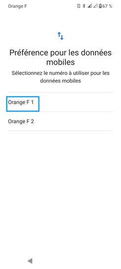 Étape 3 : Sélectionnez la carte SIM pour les données mobiles.vous aurez la possibilité de modifier votre choix par la suite.